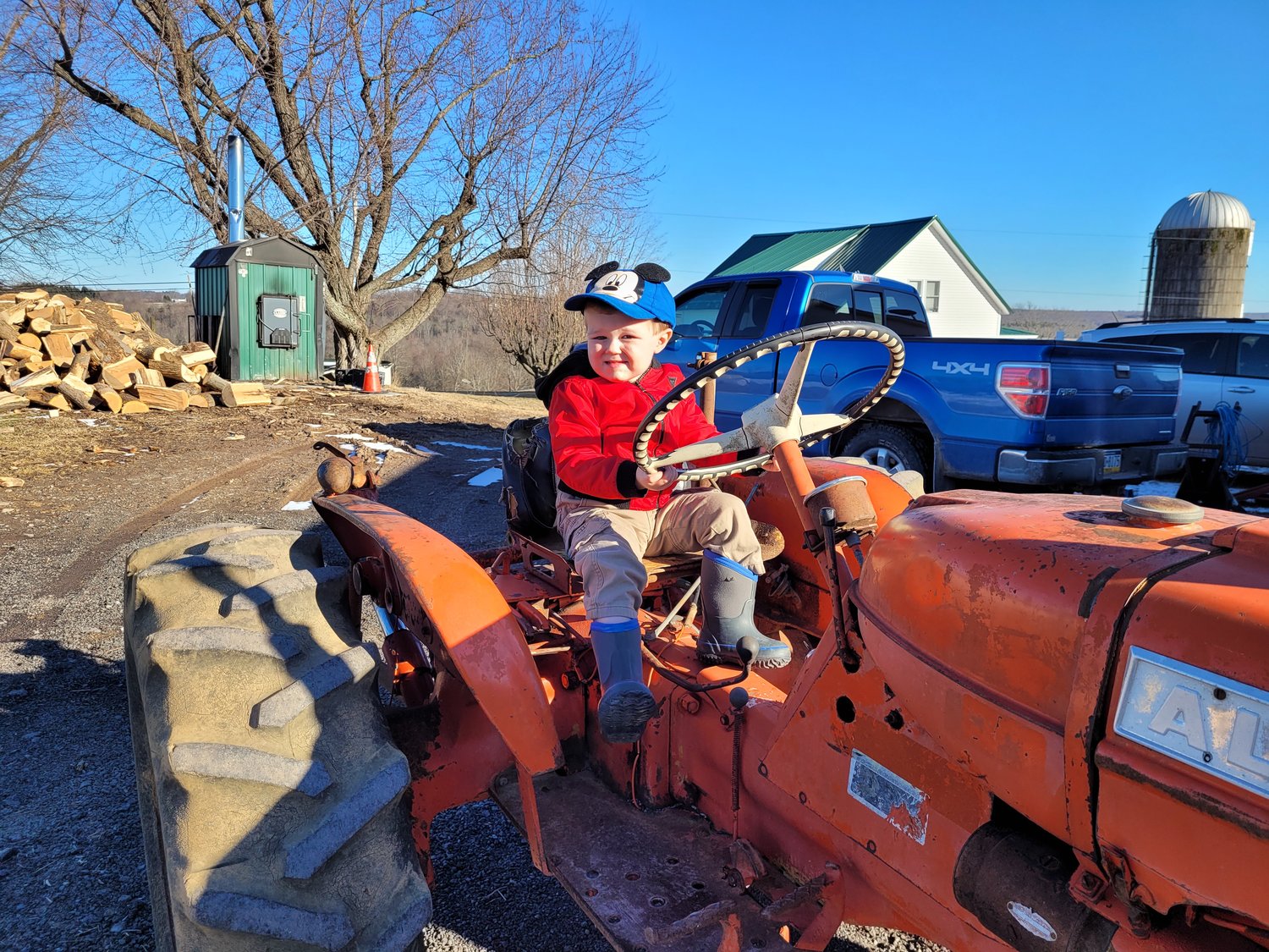 It was a sunny day full of smiles when the family got to enjoy our new old tractor for the first time.